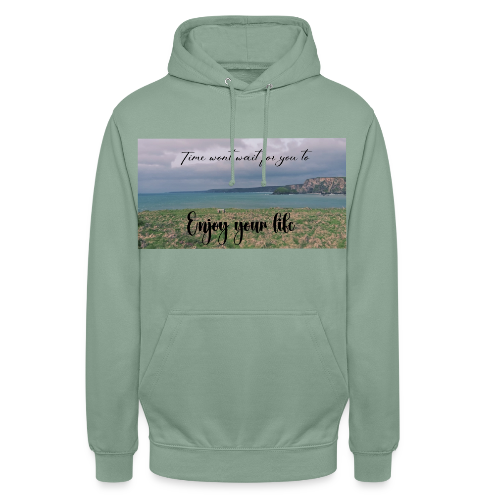 Cornwall Inspired Unisex Hoodie - steel green