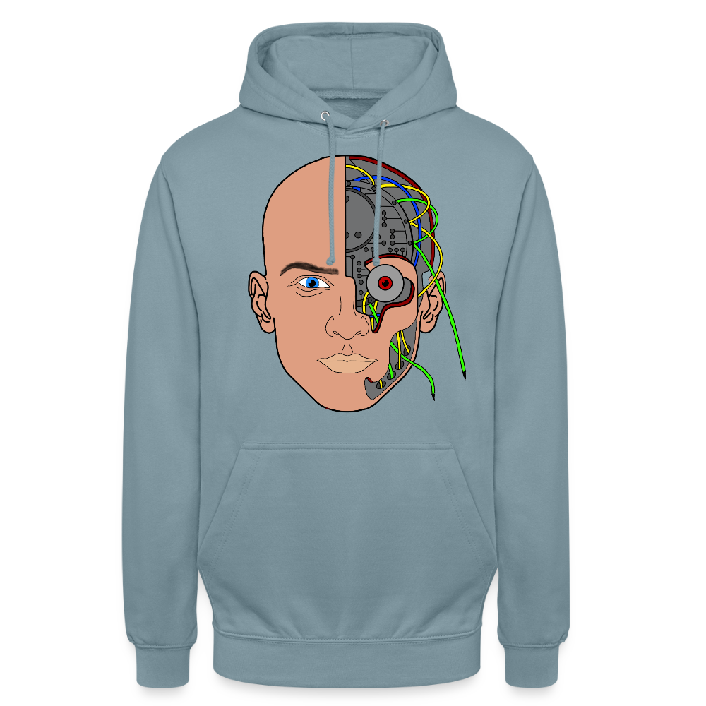 Cyborg Unisex Hoodie - stonewash blue