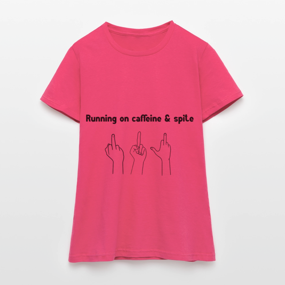 Women's Caffiene & Spite T-Shirt - azalea