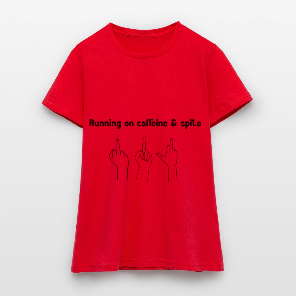 Women's Caffiene & Spite T-Shirt - red