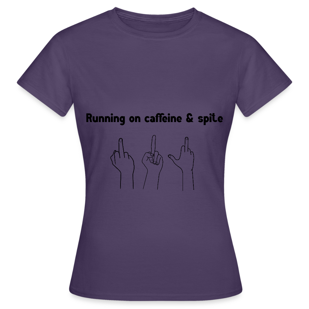 Women's Caffiene & Spite T-Shirt - dark purple