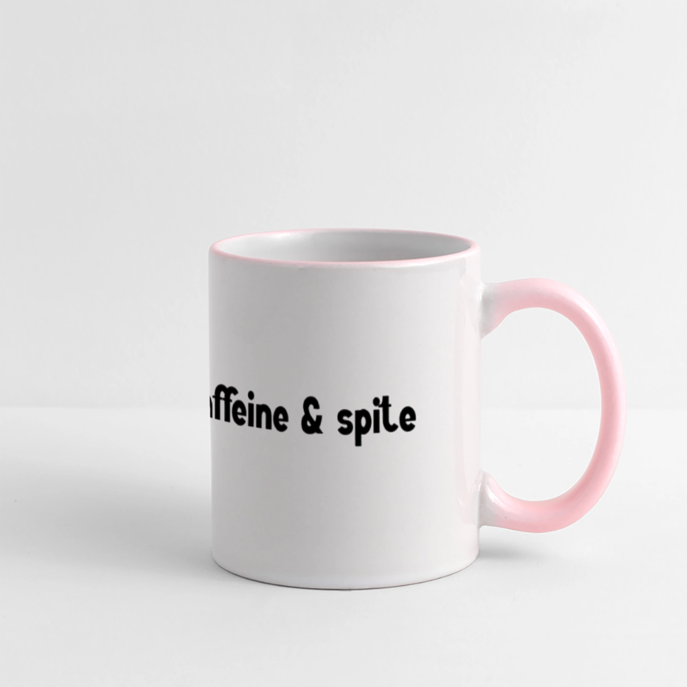 Caffiene & Spite Panoramic Mug - white/pink