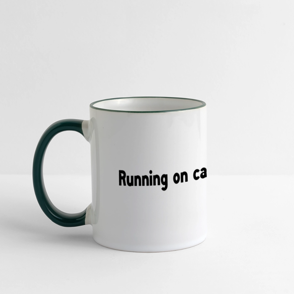 Caffiene & Spite Panoramic Mug - white/dark green