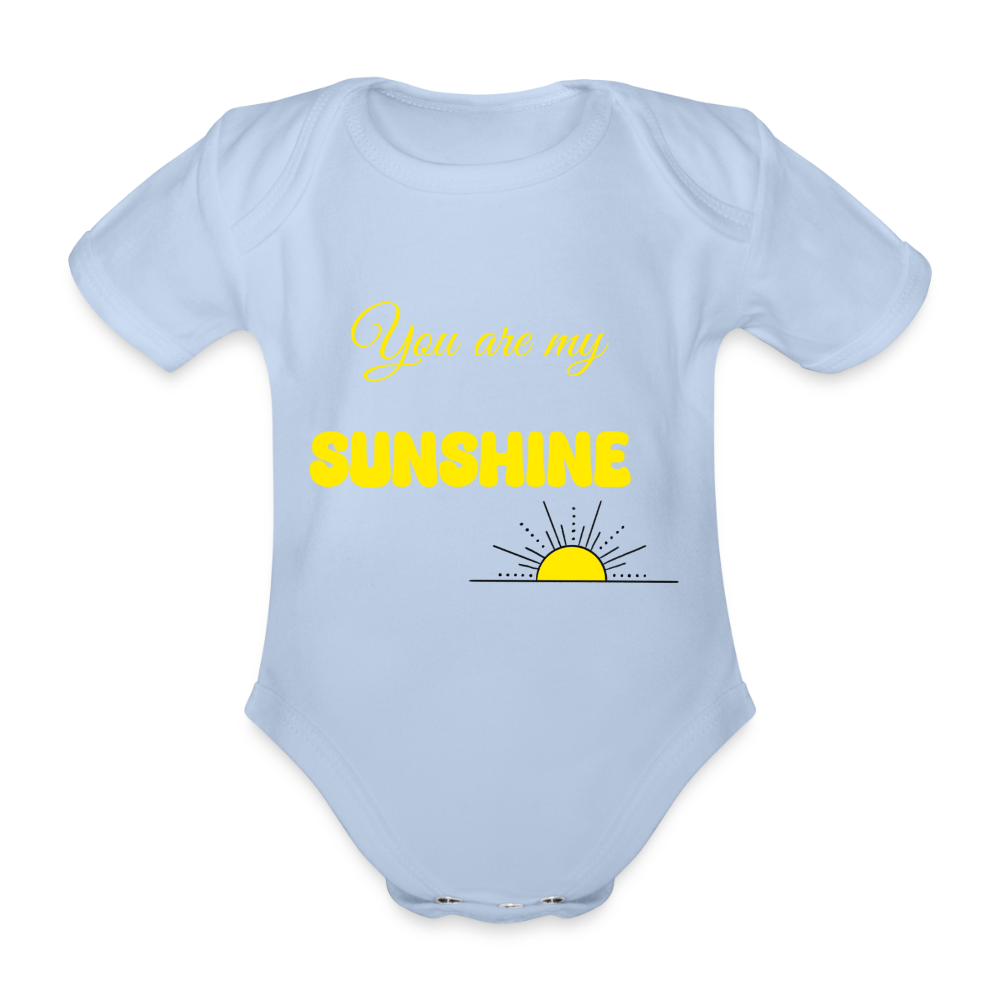 You are my sunshine organic baby grow - sky