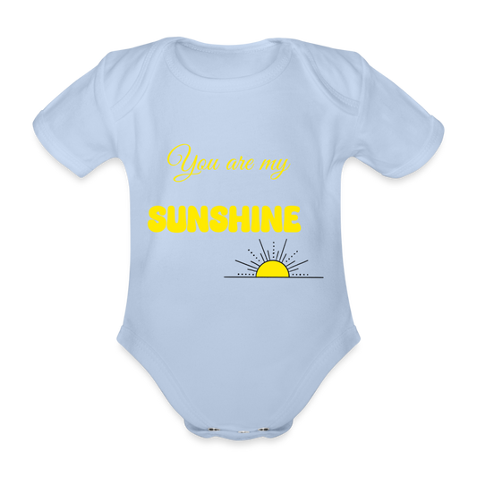 You are my sunshine organic baby grow - sky