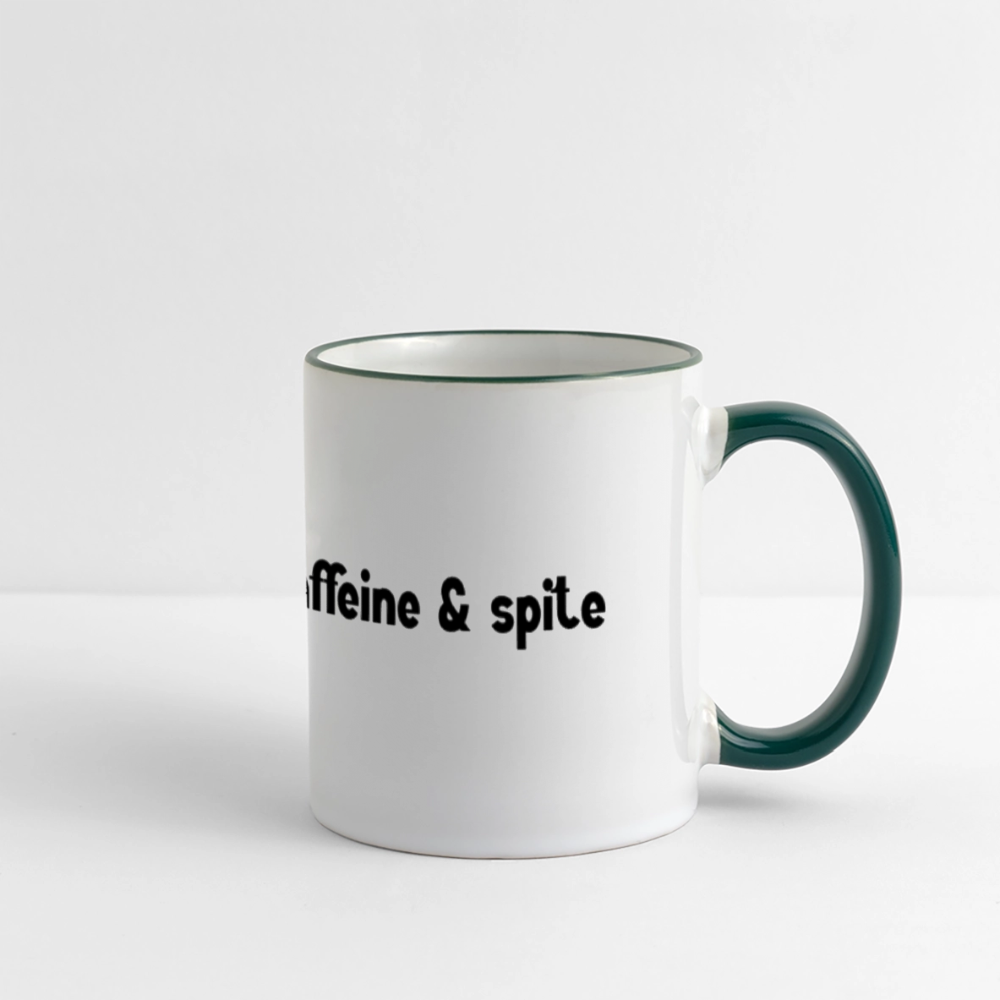 Caffiene & Spite Panoramic Mug - white/dark green