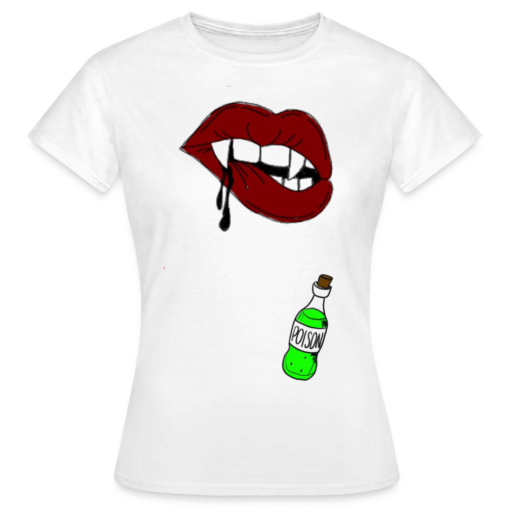 Women's Deadly Kiss T-shirt - white