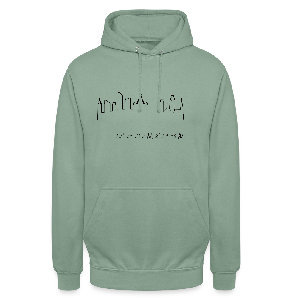 City of Liverpool Unisex Hoodie - steel green