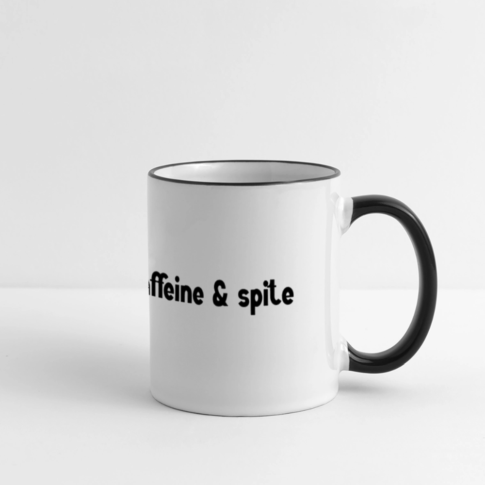 Caffiene & Spite Panoramic Mug - white/black