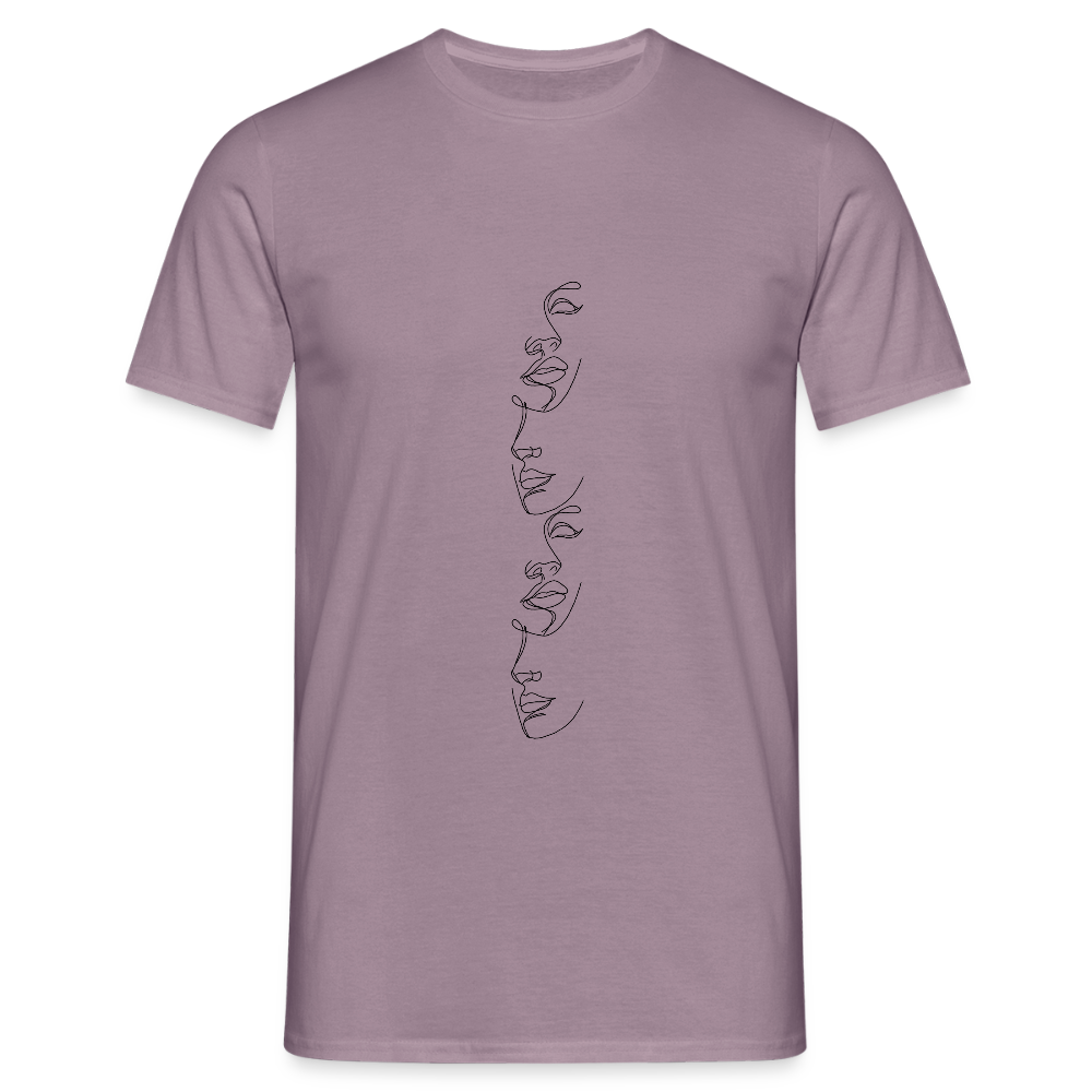 Men's 4 face T-shirt - purple-grey 