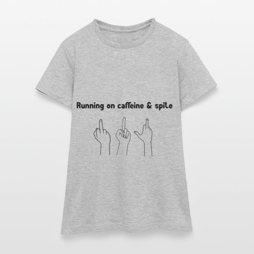 Women's Caffiene & Spite T-Shirt - heather grey