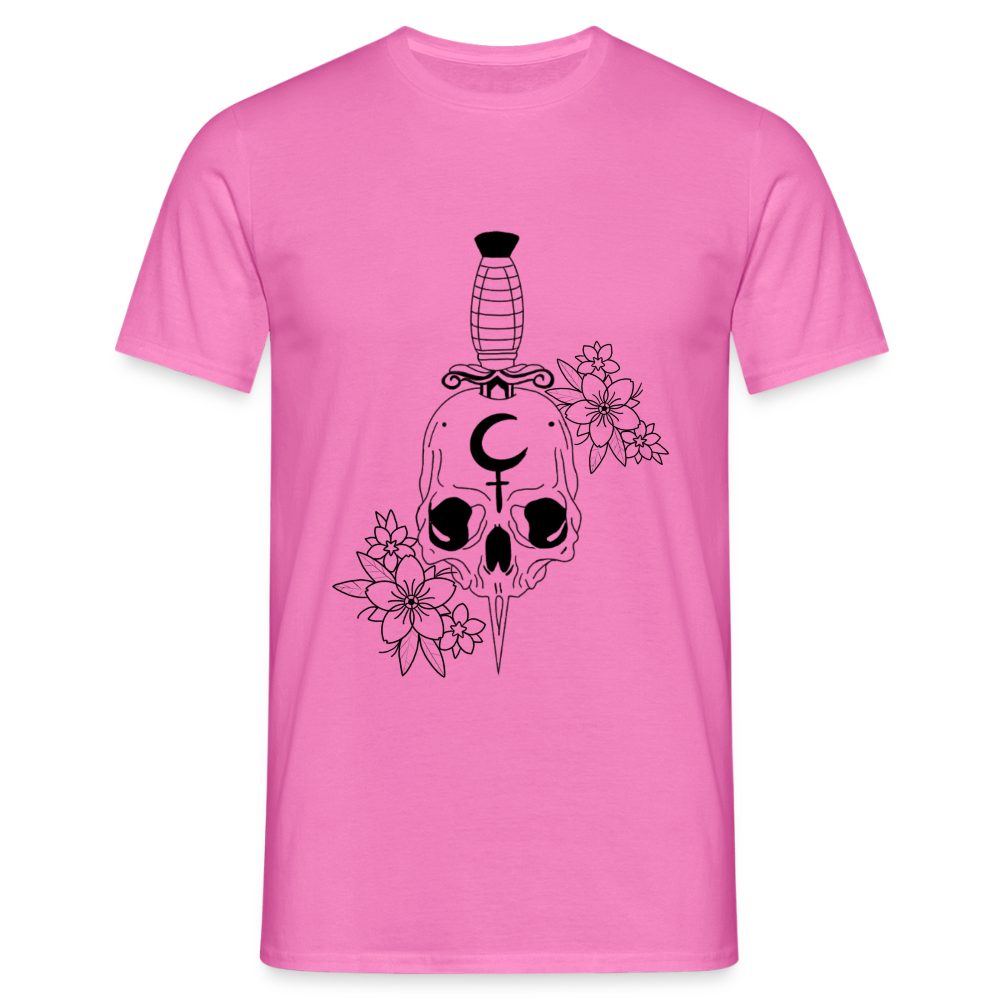 Men's Flower Skull T-Shirt - pink