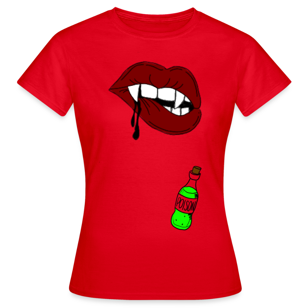 Women's Deadly Kiss T-shirt - red