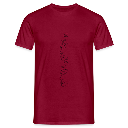 Men's 4 face T-shirt - brick red