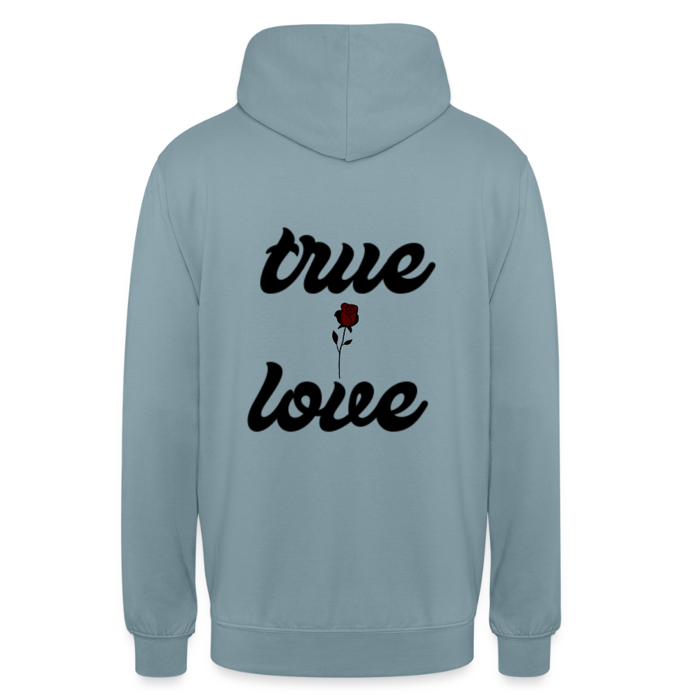 Unisex True Love  Hoodie - stonewash blue