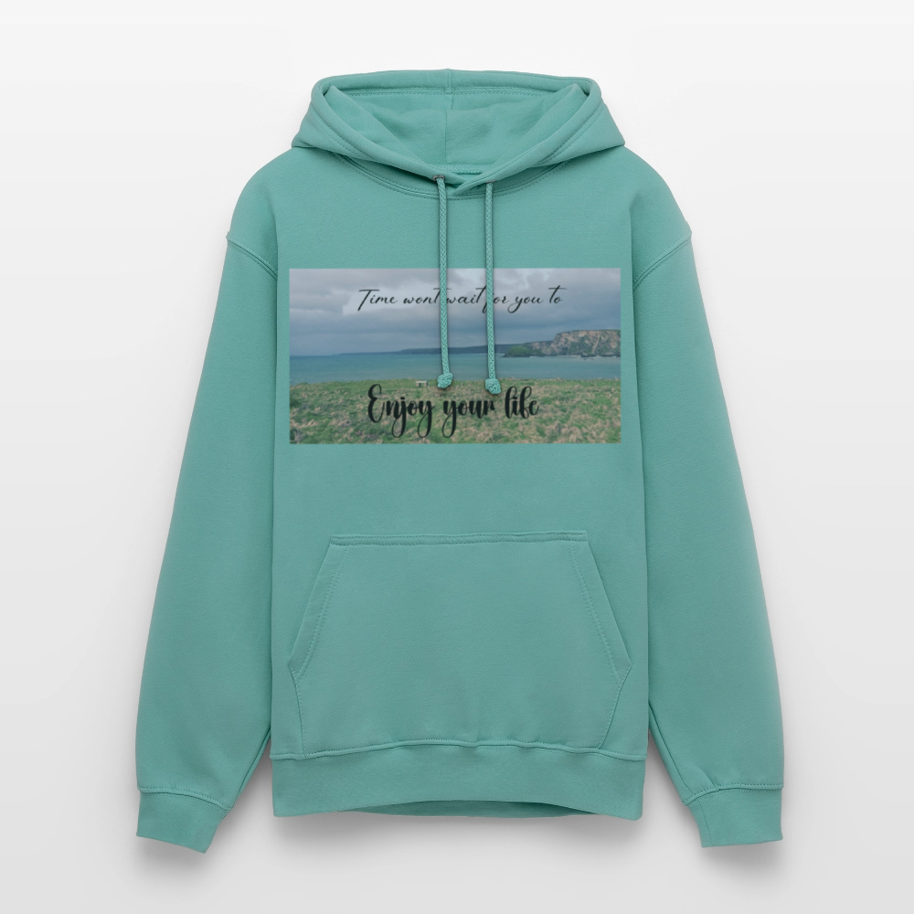 Cornwall Inspired Unisex Hoodie - pastel turquoise