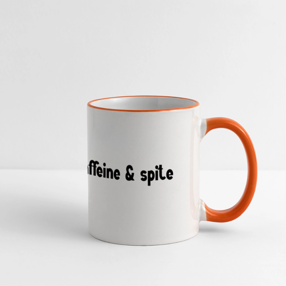 Caffiene & Spite Panoramic Mug - white/orange