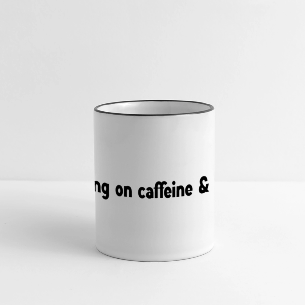 Caffiene & Spite Panoramic Mug - white/black